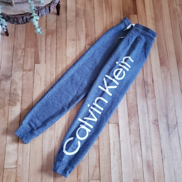 CALVIN KLEIN Performance NWOT Fleece Lined Jogger - Gray/White XS - Picture 6 of 12